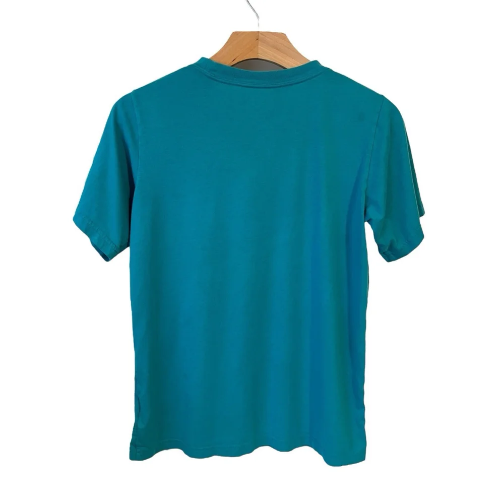 Converse All-Star T-Shirt Youth Size L 12-13 Years Teal Short Sleeve Logo Tee